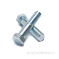 Μπλε και λευκός ψευδαργύρος Hexagon Flat Head Bolts